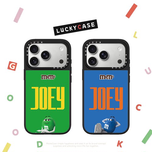 C家彩虹糖果巧克力M豆M&M’S联名彩色人物字母适用iphone17手机壳16promax苹果18pro镜面磁吸15plus卡通14/13