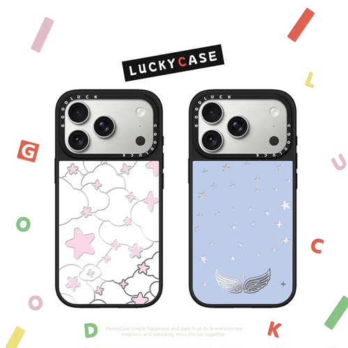 C家联名韩系蓝粉白CLOUD星星云朵适用iphone17手机壳16promax苹果15pro镜面MagSafe磁吸14plus日韩13日韩12