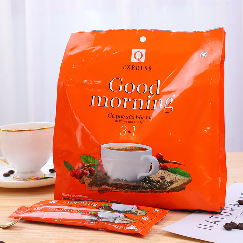 买2袋包邮/越南Q牌咖啡醇香三合一速溶good morning早安咖啡480g