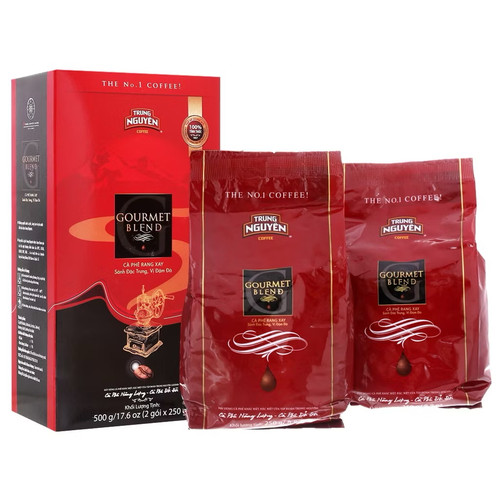 买2盒包邮/越南中原滴漏咖啡粉gourmet blend无蔗糖研磨黑咖啡