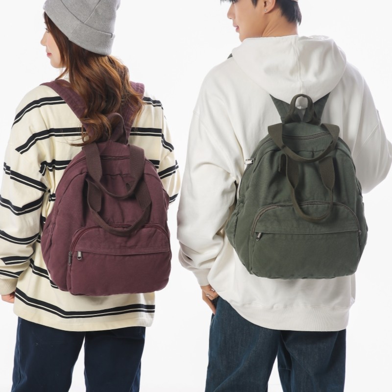 复古水洗帆布包双肩包男女大容量休闲轻便简约旅行背包大学生书包,箱包皮具/热销女包/男包,双肩背包,淘宝优惠券,粉丝福利购,淘宝优惠卷