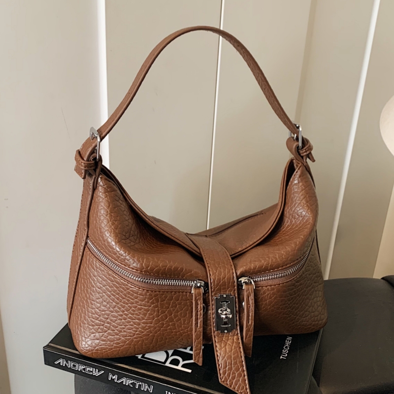 小众设计褶皱腋下包包女2025新款时尚大容量托特包通勤单肩斜挎包