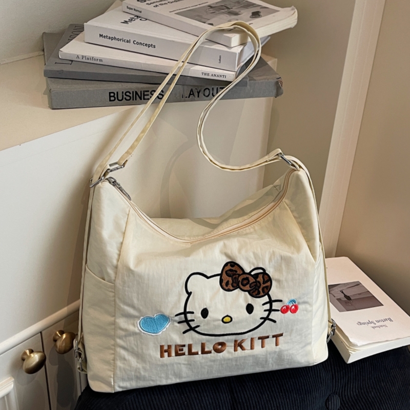 可爱hellokitty双肩包女2025新款单肩包小众通勤大容量手提布包潮