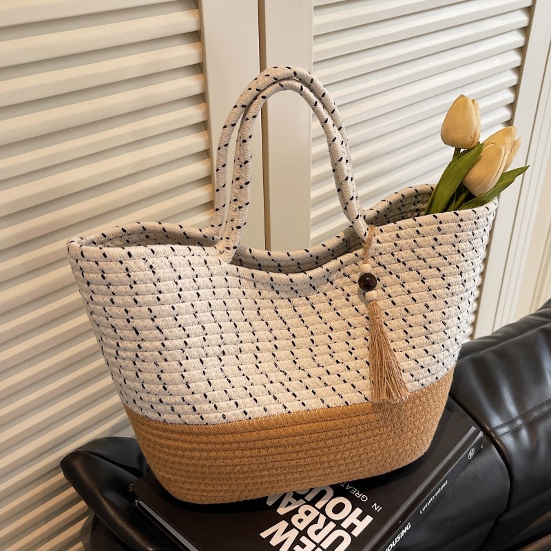手提菜篮子包包女2025新款潮流行编织沙滩度假手拎包大容量托特包,箱包皮具/热销女包/男包,托特包,淘宝优惠券,粉丝福利购,淘宝优惠卷