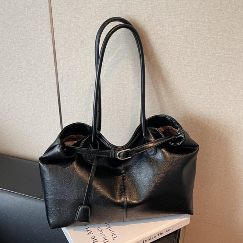 韩系复古托特包女2025秋冬新款大容量高级感上班通勤包单肩腋下包