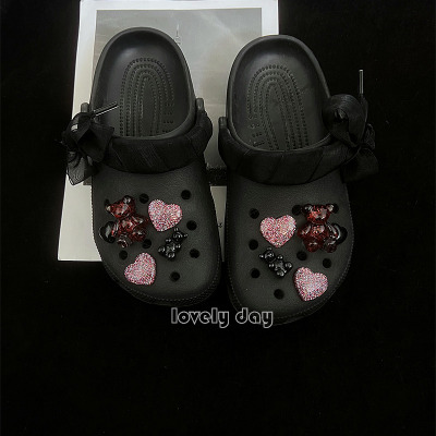 复古高级感小众洞洞鞋鞋花中性款 适配卡骆驰鞋扣crocs可拆卸女款