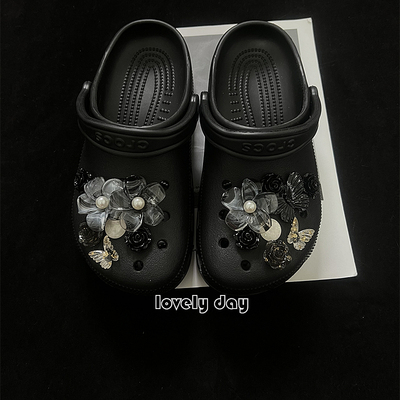 新款高级气质清冷 洞洞鞋配件卡骆驰鞋花crocs鞋扣时尚潮立体配饰