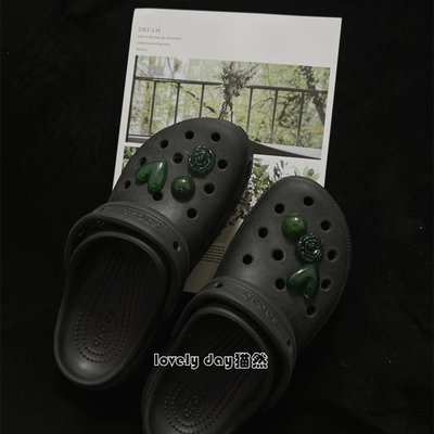 猫然原创crocs洞洞鞋可拆卸鞋扣