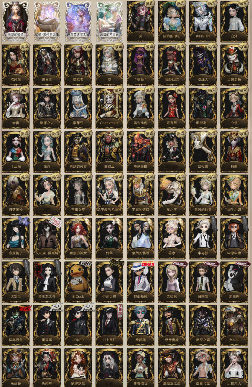 第五人格租号出租ios 苹果190金全虚妄共享可PC，囚徒电竞华生