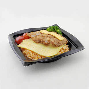 一次性打包盒德克士外卖饭盒沙拉色拉咖喱猪排饭炒面凉皮凉面餐盒