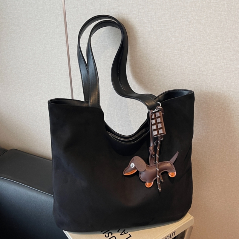 复古麂皮绒大容量托特包包女2025新款高级感单肩包外出上班通勤包