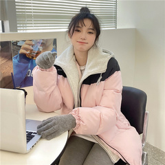 Real shot Korean version of thickened warm and loose cotton padded clothes