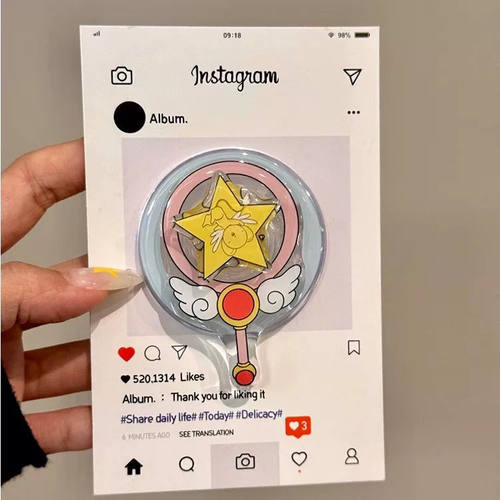 ins魔法杖旋转星星磁吸支架适用MagSafe手机强力吸附桌面懒人支架