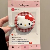 ins磁吸立体草莓格子Kitty猫支架MagSafe手机吸附桌面懒人手持
