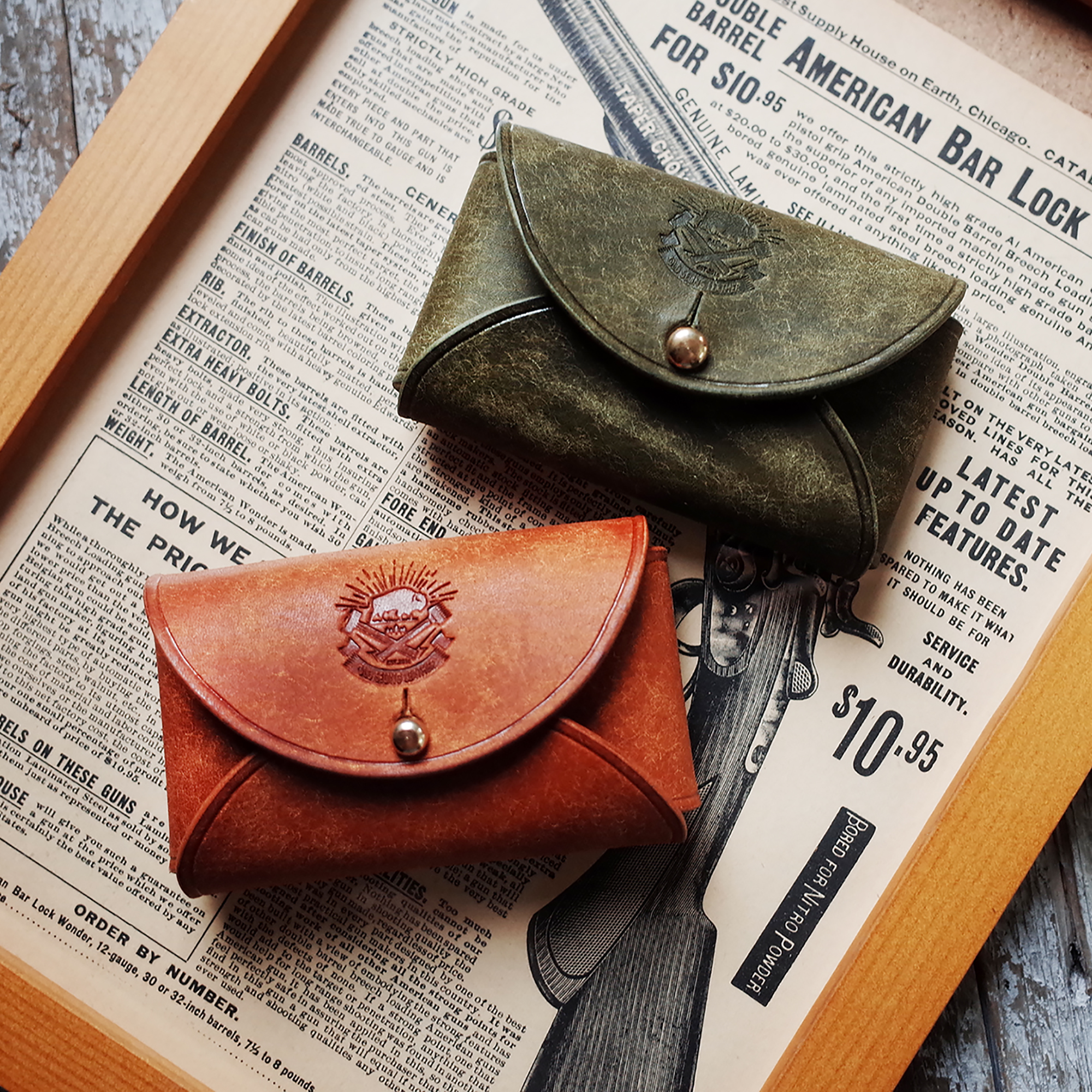 意大利pueblo磨砂植鞣皮手工卡包