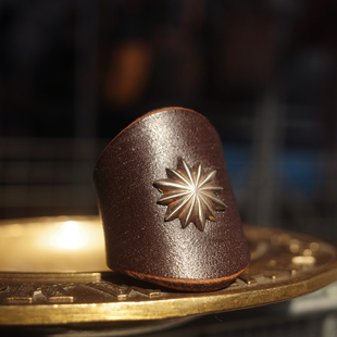 美国霍尔文皮 英国JE马缰革手工美式复古搭配机车925银丝巾方巾扣