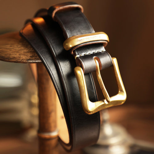 美国霍尔文牛皮美式复古手工皮带