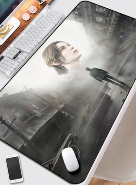 Silent Hill寂静岭2鼠标垫游戏周边定制超大锁边键盘滑鼠键盘桌垫