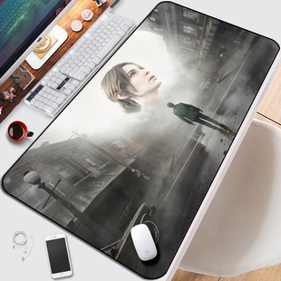 Silent Hill寂静岭2鼠标垫游戏周边定制超大锁边键盘滑鼠键盘桌垫