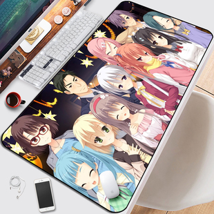 魔女的夜宴鼠标垫绫地宁宁因幡巡柚子社周边二次元动漫键盘书桌垫
