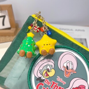 原创可爱圣诞JC拉链扣小挂件包挂手账本手机耳机挂件钥匙扣 礼物
