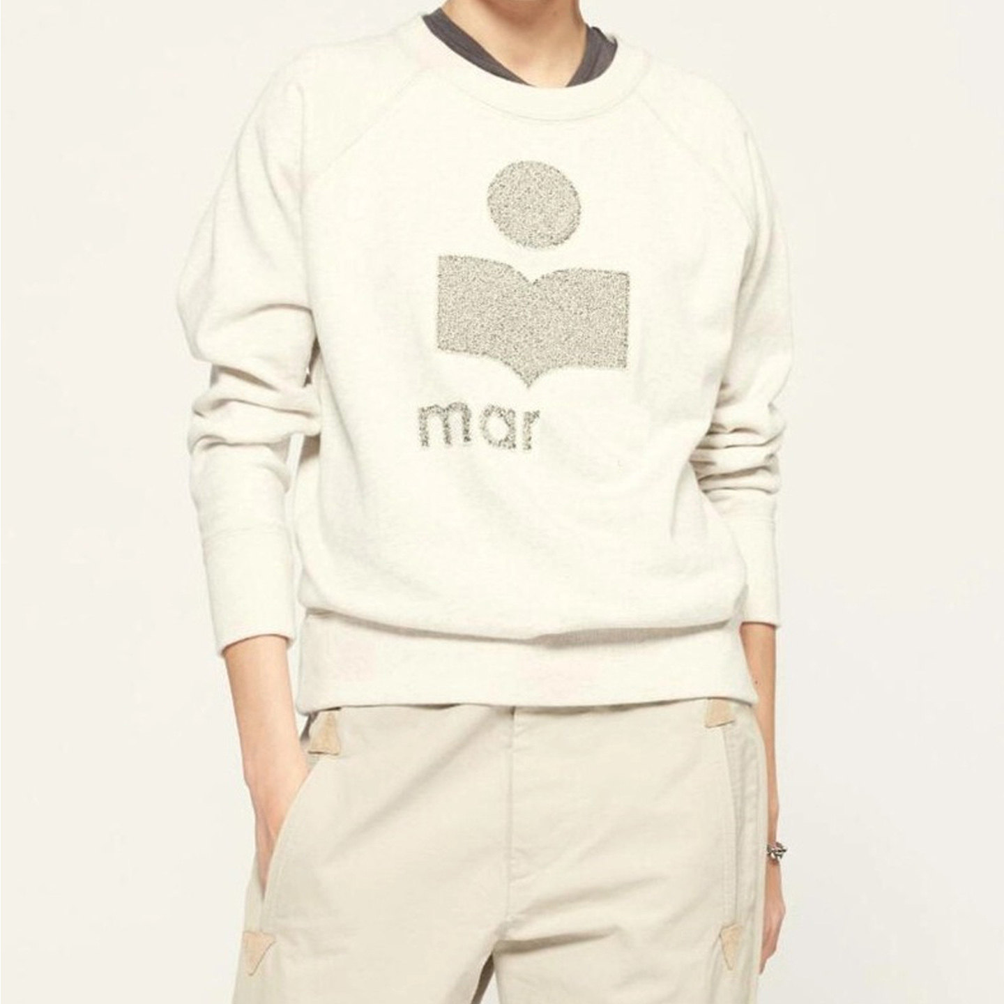 法式高端纯棉毛圈布圆领宽松卫衣女休闲运动衫套头衫百搭欧美上衣