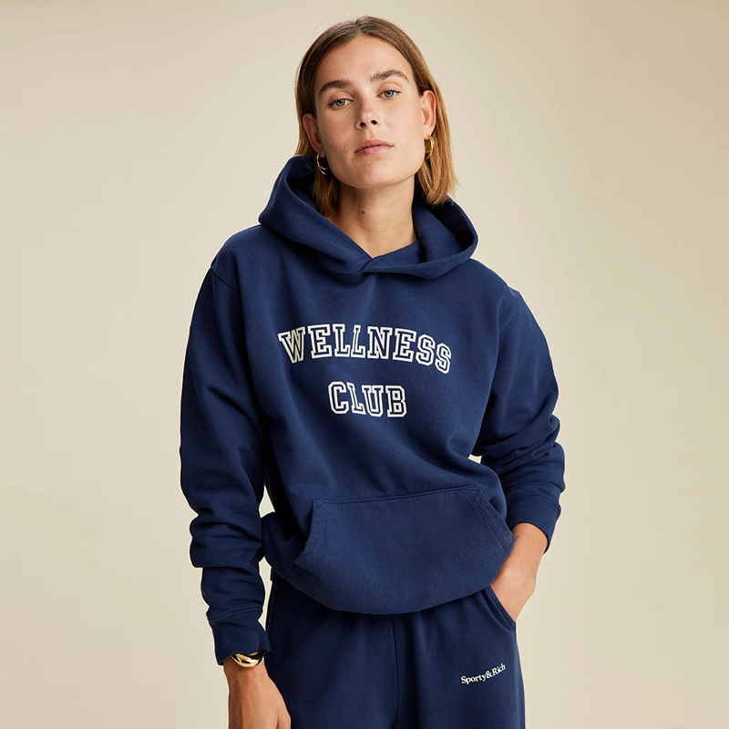 秋冬款美式小众抓绒连帽卫衣