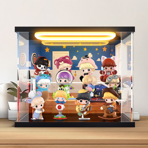 适用泡泡玛特DIMOO WORLD×PIXAR联名系列皮克斯手办盲盒展示盒