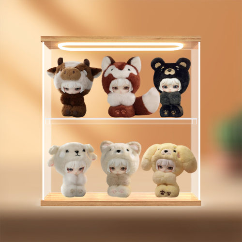 适用AYOR TOYS X EMOIS情绪避难所系列盲盒搪胶高清展示盒防尘罩