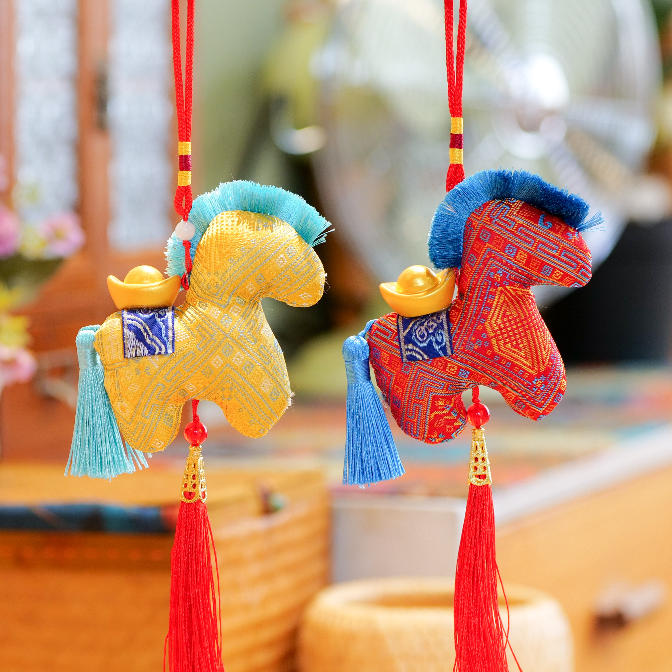 正版国风小马公仔新年挂件可爱生肖马毛绒玩具马年吉祥物年会礼品