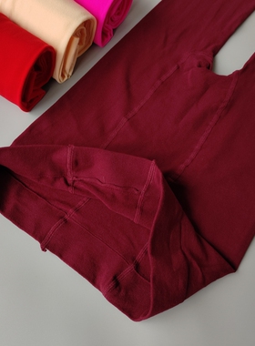 胖mm大码胖妹妹天鹅绒连裤袜女薄款高弹黑色防滑落酒红色双面加裆