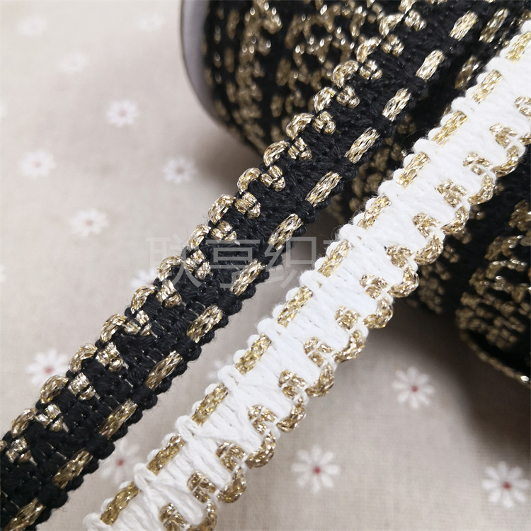 1.2cm宽金边本白黑色小香风毛线花边精致服装料织带DIY手工装饰,服饰配件/皮带/帽子/围巾,DIY编织材料包,淘宝优惠券,粉丝福利购,淘宝优惠卷