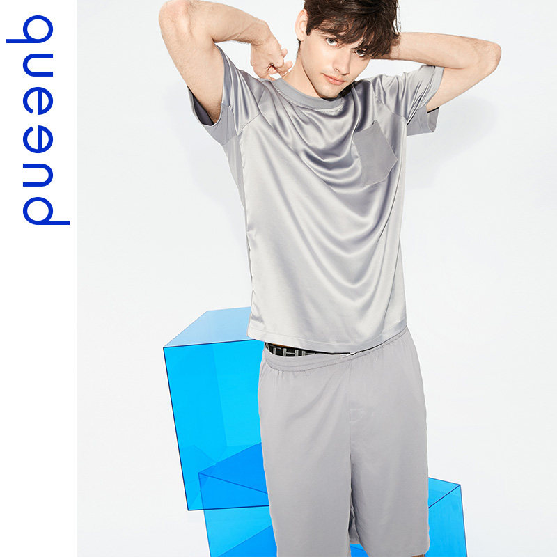 淳度睡衣男夏短袖短裤休闲可外穿家居服男士居家服简约夏季男套装