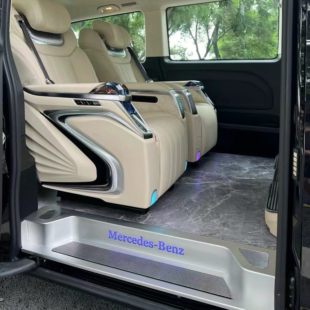 奔驰威霆v260迎宾踏板加厚led灯门槛条装饰替换件改装配件