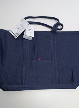 日单工装风藏蓝色纯棉大托特包手提帆布包满20元包邮