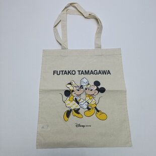 二子玉川（Futako Tamagawa）本白色轻便压边单肩薄棉布袋无纸牌