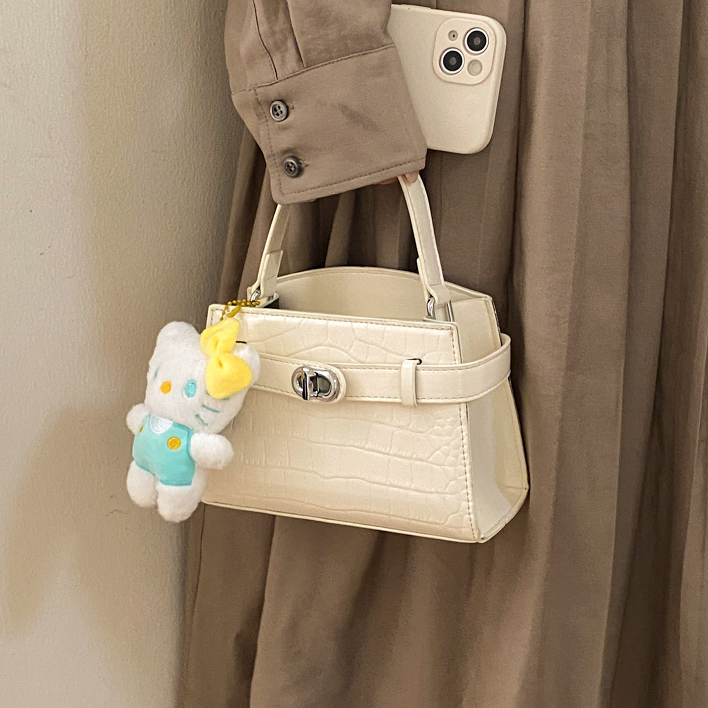 高级感鳄鱼纹小包包女2025新款简约质感手提小方包冬季洋气斜挎包,箱包皮具/热销女包/男包,小方包,淘宝优惠券,粉丝福利购,淘宝优惠卷