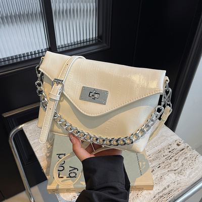 ZATZ油蜡皮链条小方包斜挎包