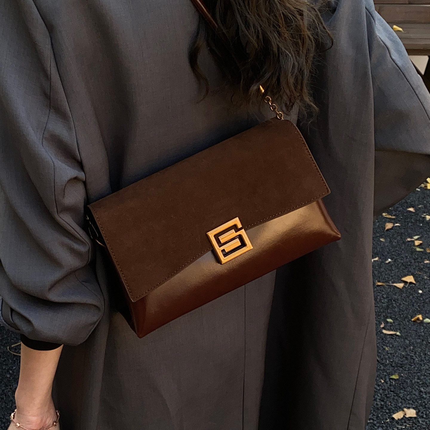 百搭ins蜡皮小包包女2025新款秋冬质感单肩斜挎包复古磨砂小方包,箱包皮具/热销女包/男包,腋下包,淘宝优惠券,粉丝福利购,淘宝优惠卷