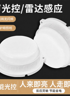 声光控人体感应吸顶灯玄关走廊阳台灯楼梯过道灯家用雷达智能照明