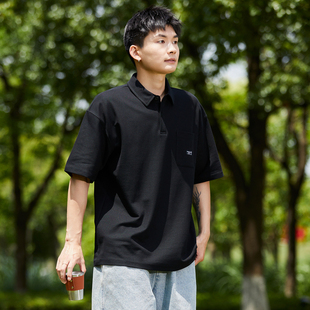 唐狮男士polo衫2026夏季新款潮流有带翻领宽松男式高级感短袖t恤