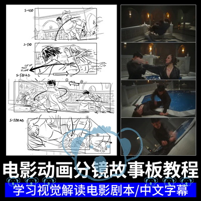 电影和广告故事板插图教程动画剧本脚本台本分镜头创作场景绘画课