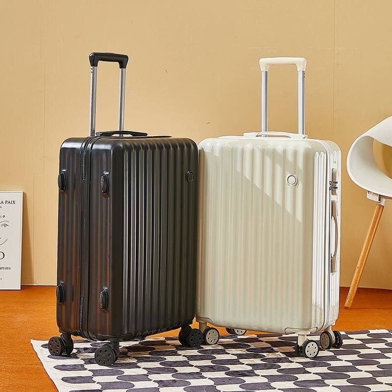 行李箱24寸结婚行李箱宽拉杆红色密码旅行箱万向轮静音铝框密码箱