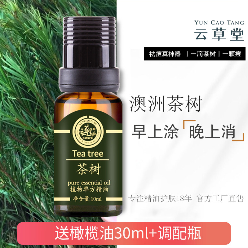 云草堂茶樹精油10ml清潔祛痘平衡