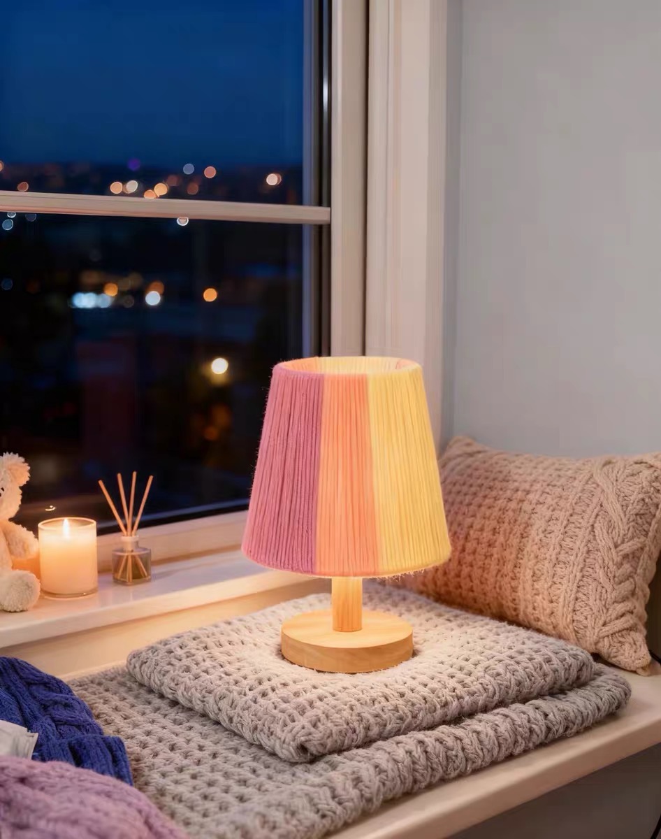 手工毛线台灯diy材料包自制毛线灯团建暖场活动编织毛线台灯成品