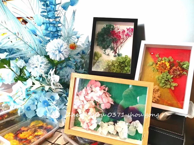 干花相框DIY八寸相框干花盒手工DIY干花相框