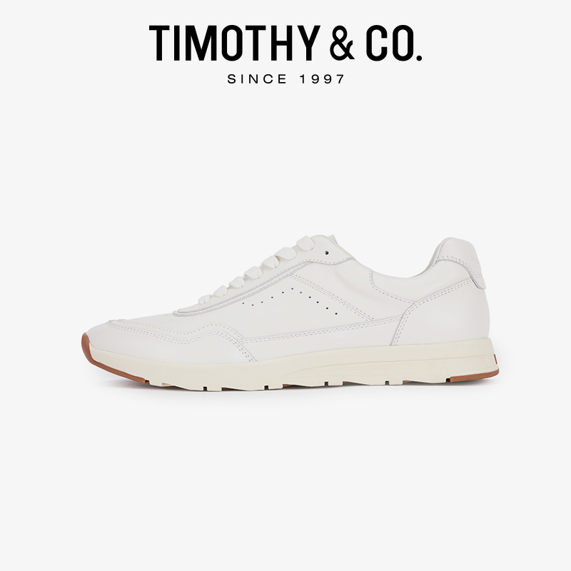 迪迈奇轻便缓震牛皮板鞋