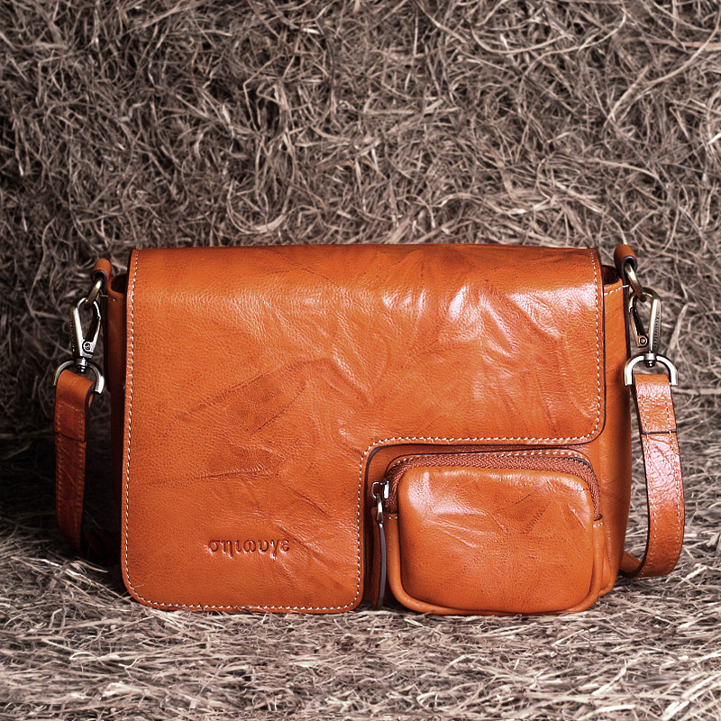 藏皮客包包女式2025新款头层牛皮斜挎包真皮纯皮复古风翻盖邮差包,箱包皮具/热销女包/男包,邮差包,淘宝优惠券,粉丝福利购,淘宝优惠卷