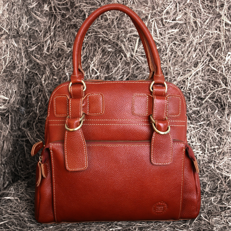 藏皮客全皮托特包女真皮大容量头层牛皮复古公文包休闲单肩包大包