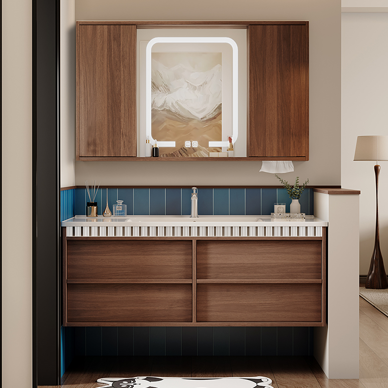 2025新款骨骼线浴室柜陶瓷一体盆